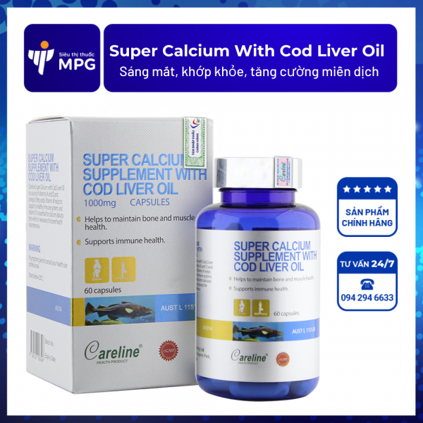 Super Calcium Supplement With Cod Liver Oil Careline